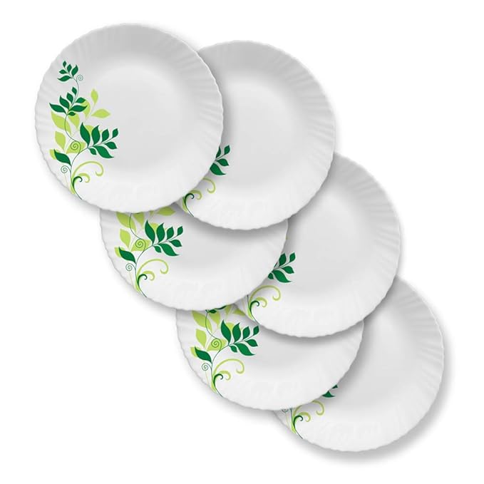 Larah by Borosil Opalware Full Plate | 11 Inch | White | Set of 6