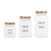 Femora Kitchen Storage Jars Frosted Glass Jar With Steel Lid Air Tight Jar | Pack of 3