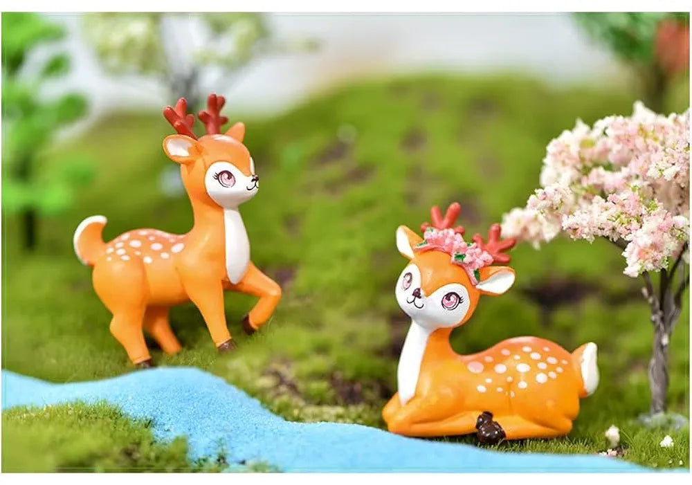 Satyam Kraft Resin 1 Set Deer Miniature Figurines