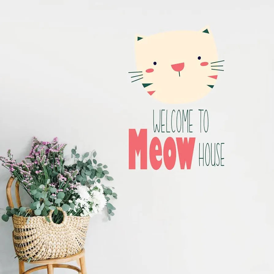 Kotart Kitten/Cat Printed Wall Decals Cute Colorful Wall Stickers for Home