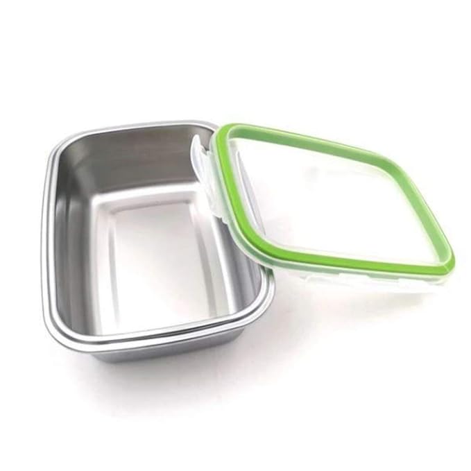 Femora Lunch Box High Steel Rectangle Heavy Duty Airtight Leakproof Unbreakable Storage Container With Lock Lid Lunch Box | 3800 Ml | Set of 2