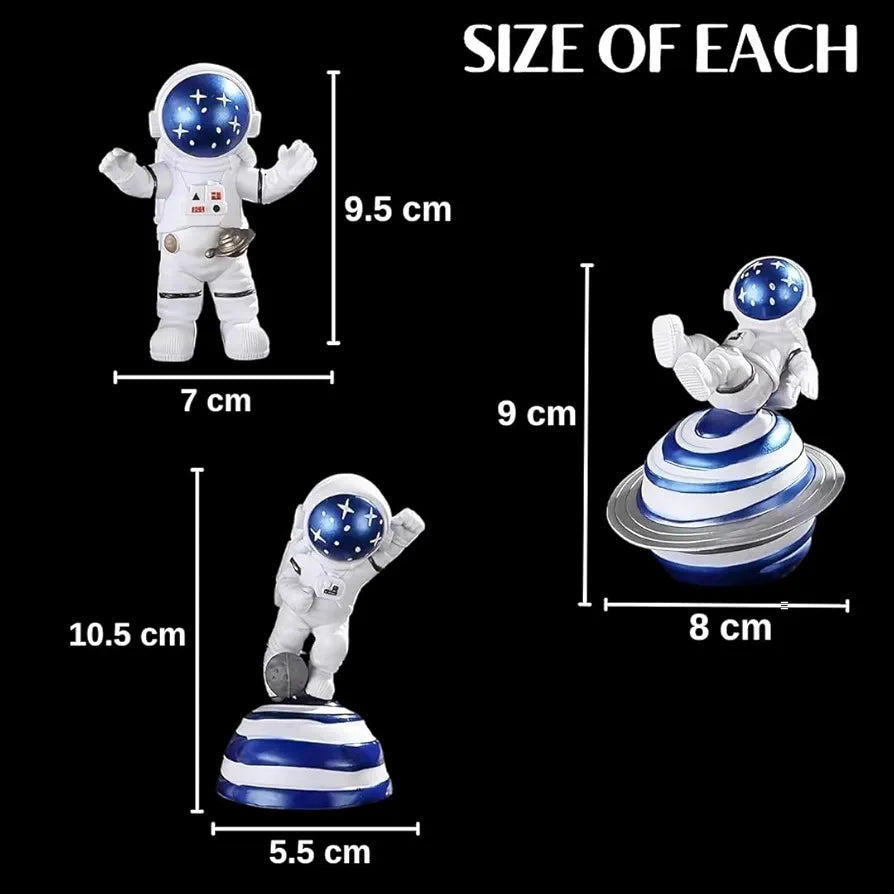 Satyam Kraft 3 Pcs Astronaut Figurines Outer Space-Themed Action Figures