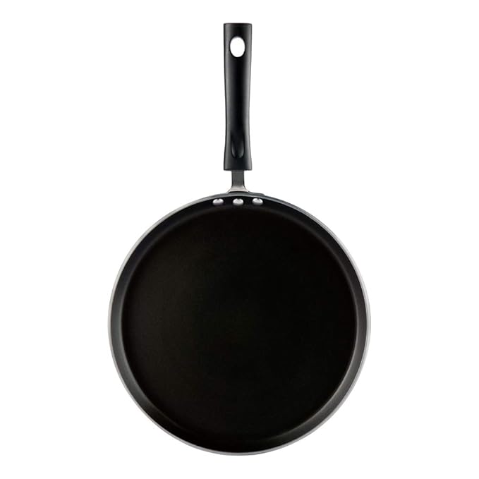 Vinod Zest Aluminium Non Stick Dosa Omni Tawa - 25cm | 4mm Extra Thick | 3 Layer Ceramic Coat | Bakelite Handle