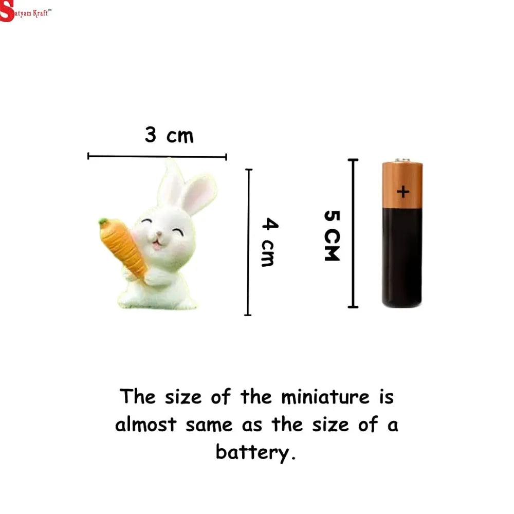 Satyam Kraft 1 Set  Resin Rabbit Miniature Figurines
