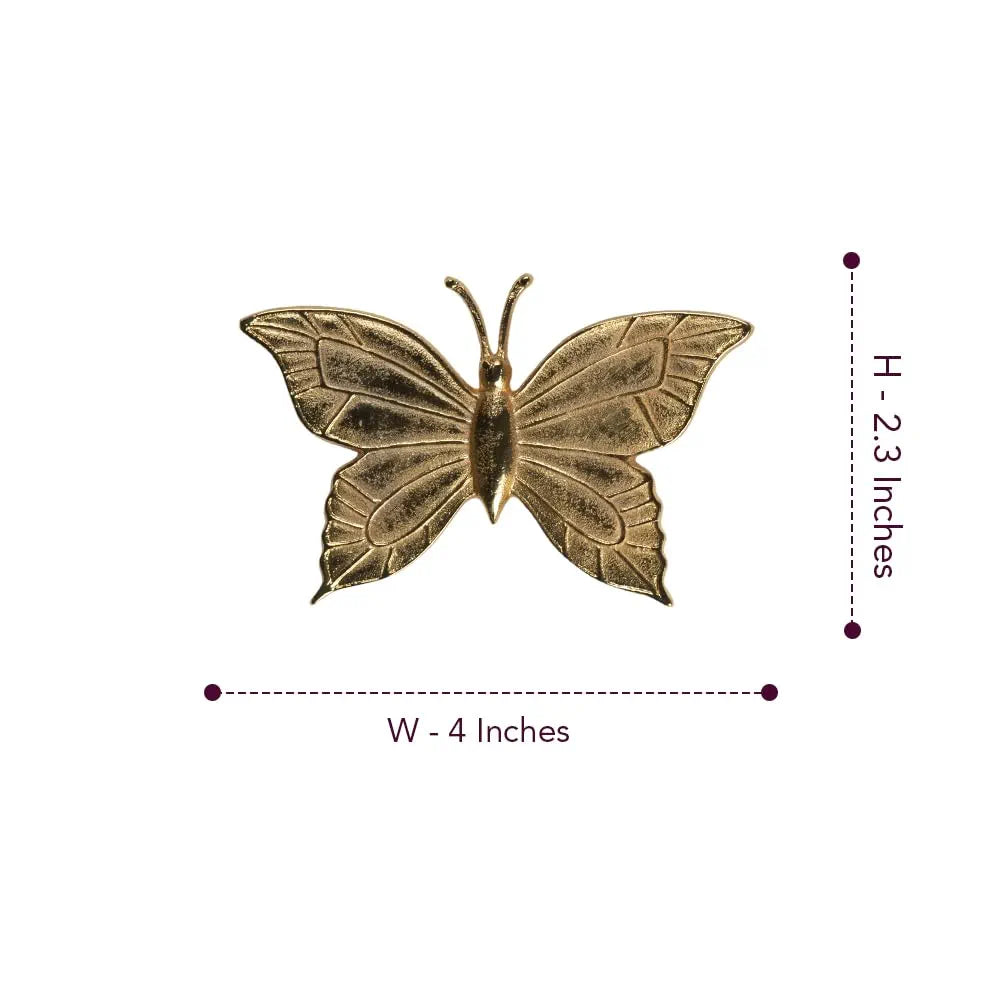 The Artment your Artistic Apartment Beauty of Butterfly Wall Décor Hanging Set of 5 Gold