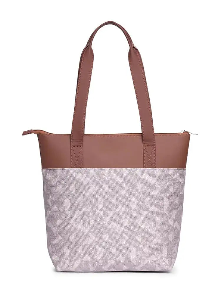Zouk Printed Women's Jute Handcrafted & Leather Everyday Tote Bag