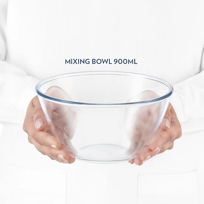 Borosil Glass Mixing & Serving Bowl | Oven & Microwave Safe Bowl | 900 Ml