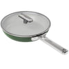 Ember Cookware Arcilla Ceramic Non-stick Egg Pan 20cm | Glass Lid | Stainless Steel Handle | Green