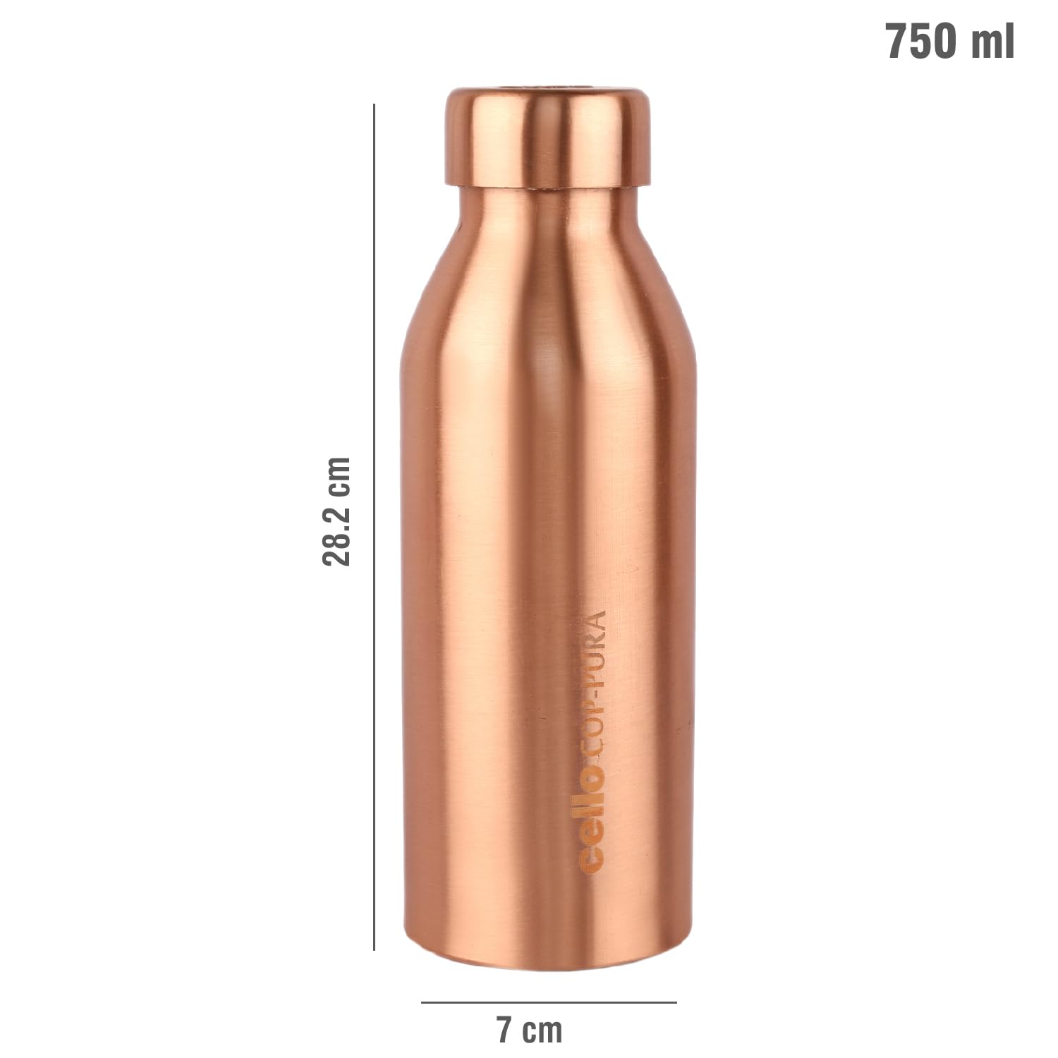 Cello Cop-pura Moksha Copper Bottle | 750 ml