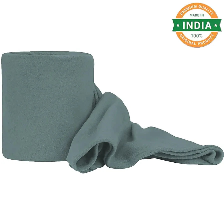 Cloth Fusion Polar Fleece AC Blanket for Winter Single Bed Soft Woolen Blanket for Travel & Sleeping Charcoal