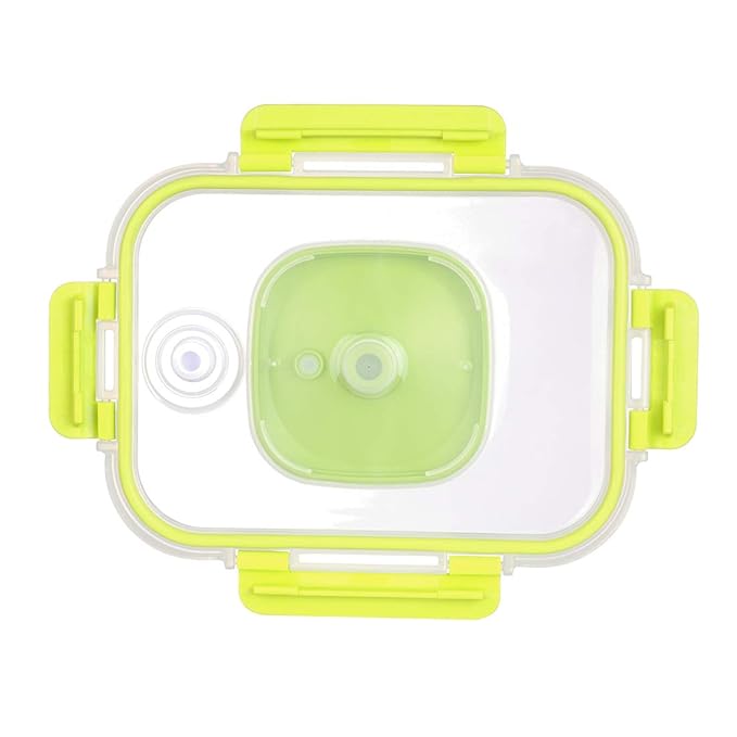 Femora Borosilicate Glass Rectangle Container With Vacuum Pump Lid | 1050 Ml