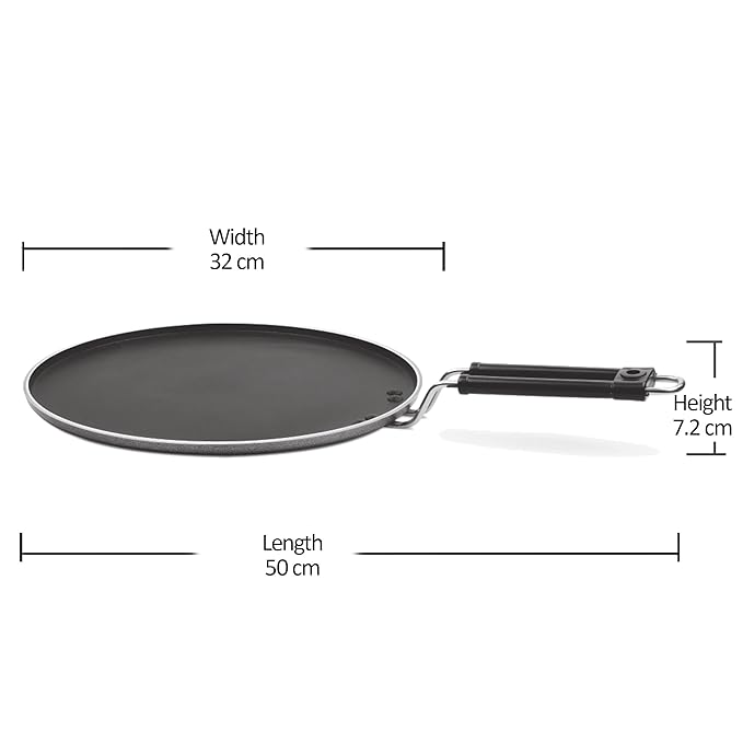 Milton Pro Cook Black Pearl Induction Non-stick Flat Tawa