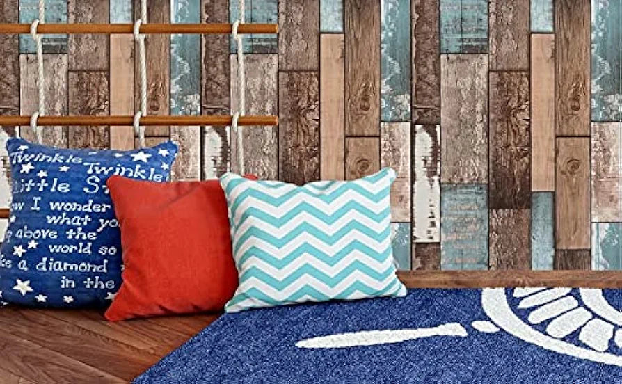 Jaamso Royals Vinyl Vintage Distressed Removable Peel and Stick - Self Adhesive Wallpaper 1000 x 45 CM