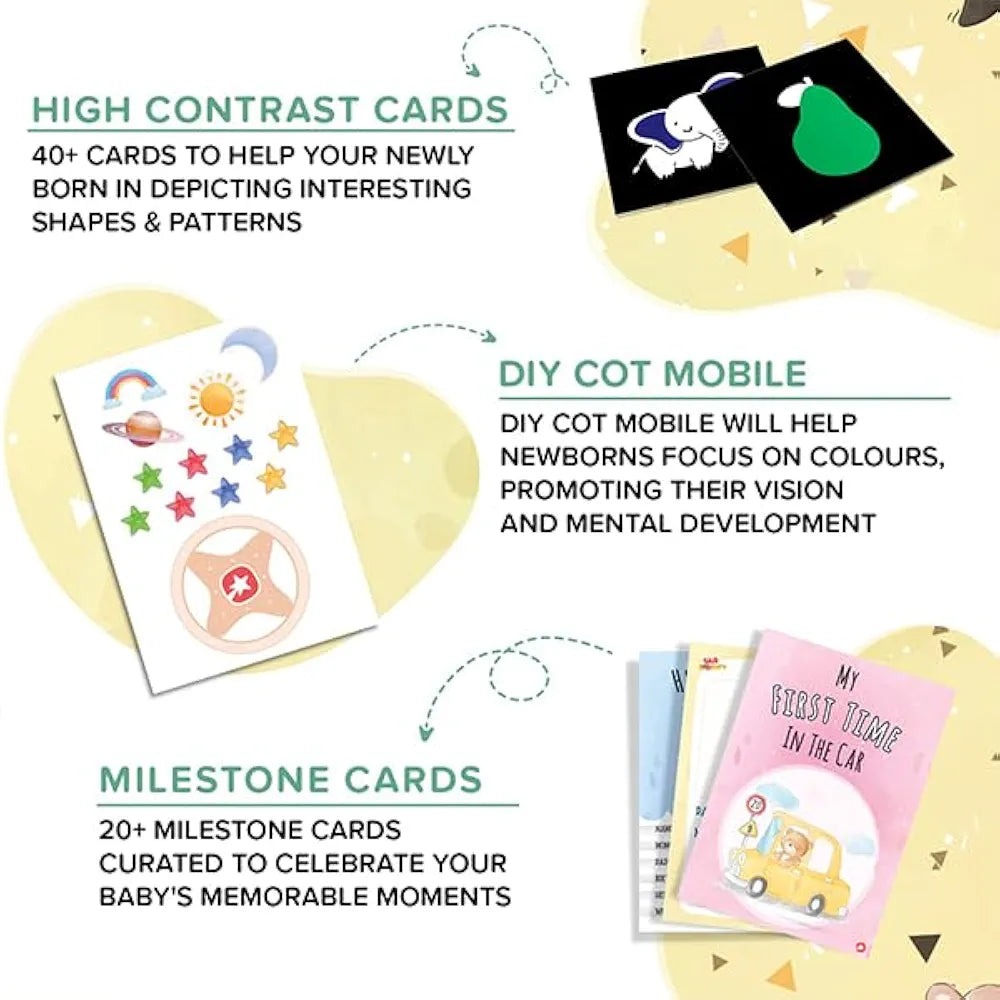 ClassMonitor Learning Educational Kit with Free Mobile App,Preschool Home-Learning Kit,Comes with 40+ Flash Cards,20 Milestone Cards,DIY Hanging Mobile,Shape