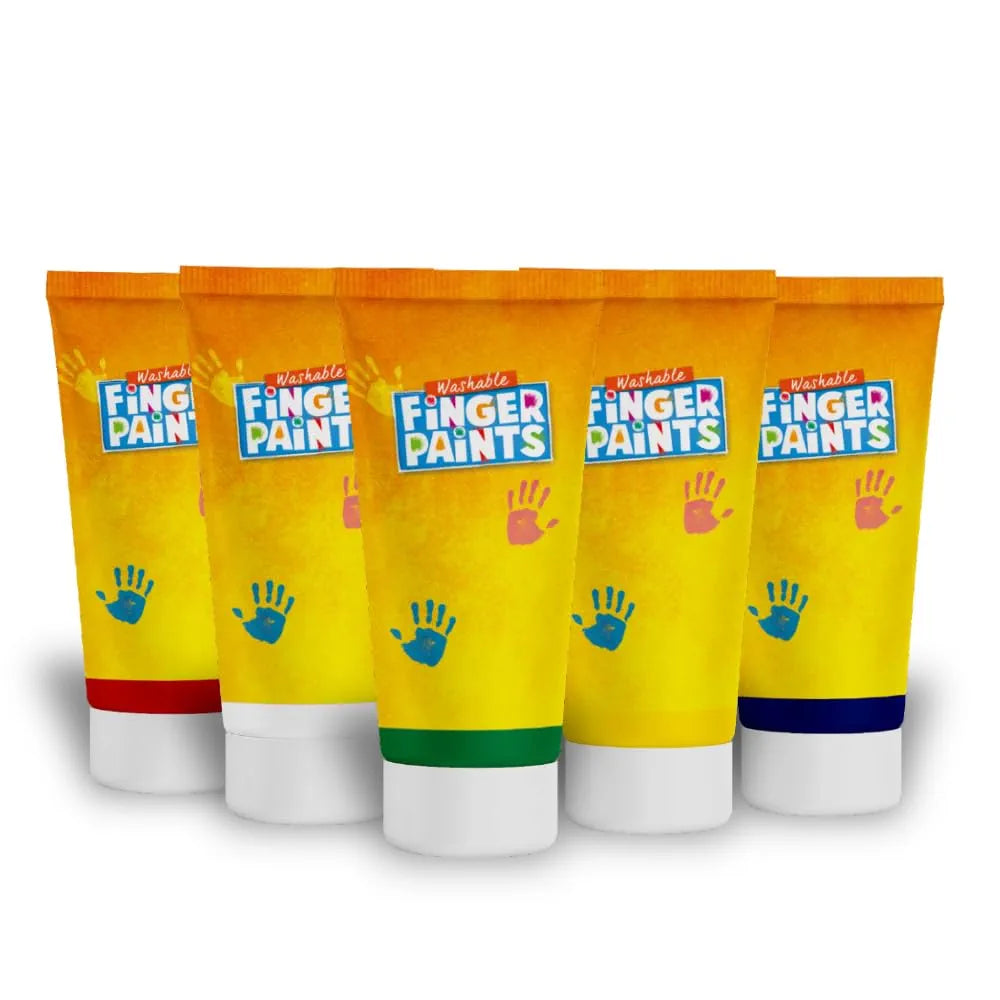 TOYKRAFTT Finger Paints Non Toxic Colours, Hand Painting Colours For Kids And Toddlers, Finger Painting For 2 To 5 Years Old, Baby Safe Colors, Multicolor