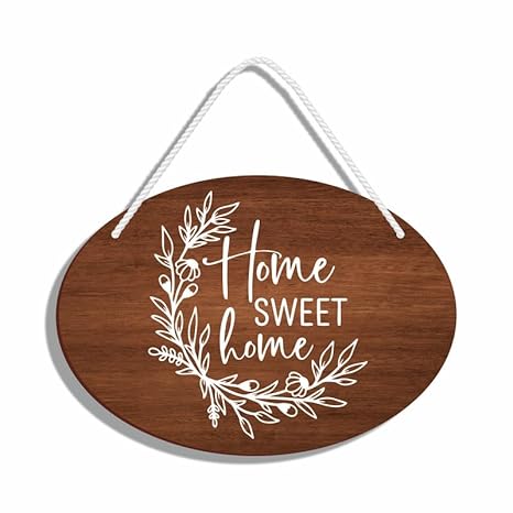 Blue Finch Home Sweet Home Wall Hanging Wooden Sign For Home Decor Or Home Front Door Decor