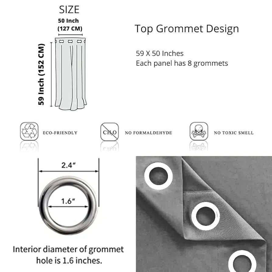 Divine Casa Velvet Blackout Curtain 5 Feet Premium Thermal Insulated & Noise Reducing Room Darkening Window Panel for Home & Office (Pack of 1)