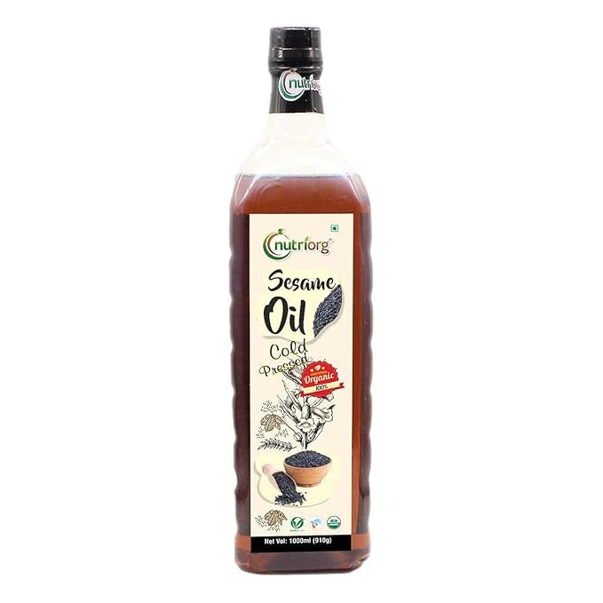 Nutriorg Organic Cold Pressed Black Sesame Oil - 1 Ltr
