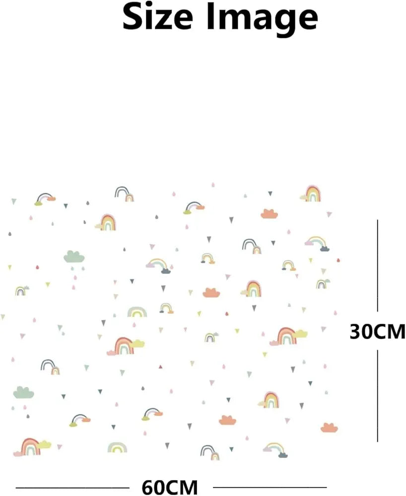 Jaamso Royals Cute Cloud and Rainbow Stickers Wall -self-adhesive Small Rainbow