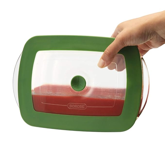Borosil Glass Dish With Lid | 1 Piece | 1100ml | Transparent