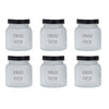 Femora Kitchen Storage Jars Frosted Glass Jar With Steel Lid Air Tight Jar| 700 Ml | Pack of 6 | Black Lid