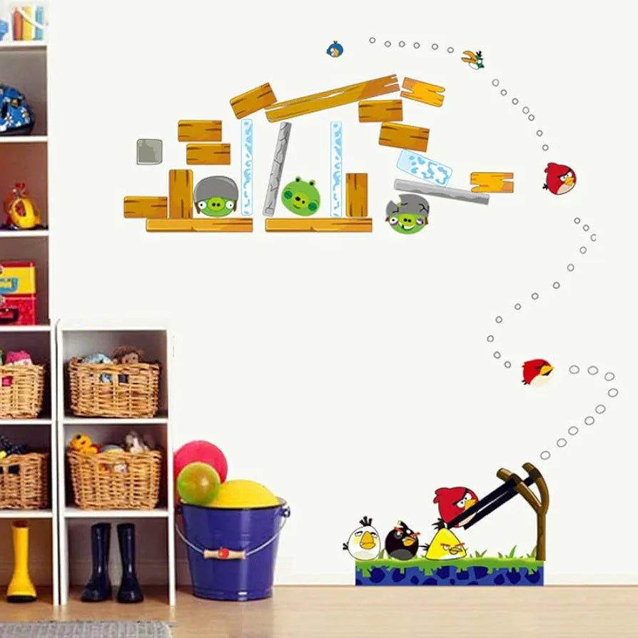 Jaamso Royals Multicolor Car Design Kids Wallsticker for Home and Wall Décor Waterproof and Removable Sticker