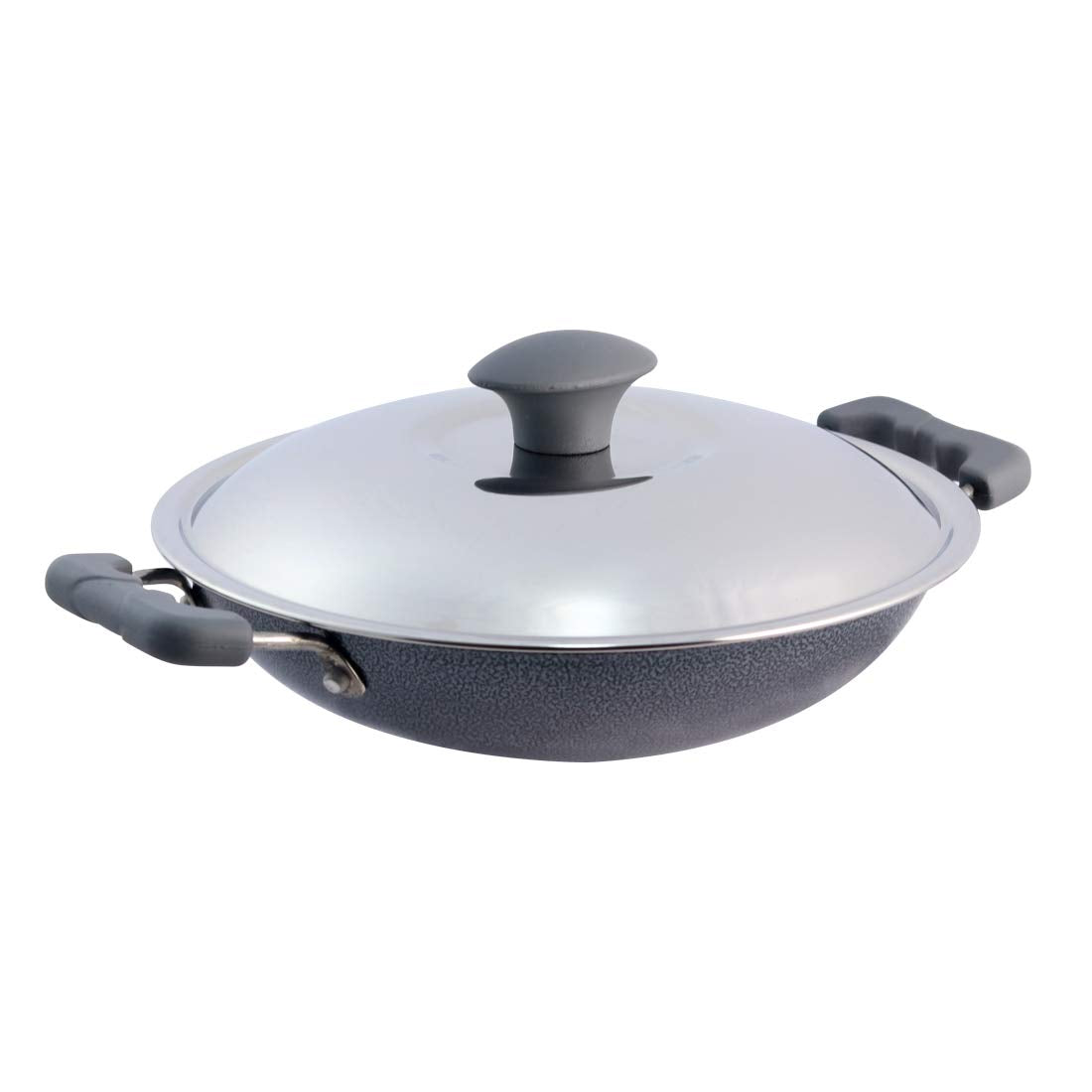 Wonderchef Appachetty Breakfast Pan With Lid | Nonstick Cookware | Round Bottom Kadai