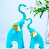 Jaipur Ace Polyresin Elephant Showpiece Statue and Artifacts Blue Elephant