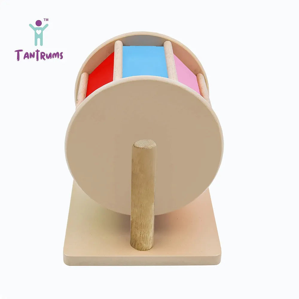 Tantrums Wooden Rainbow Wheel Toy for Infant to Build Hand Eye Concentration Motor Skills I Multicolor Rainbow Spinner