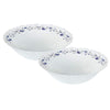Larah by Borosil Floral Helena (Lh) Opalware Multipurpose Bowl Set | Set of 2 | White | 500 Ml