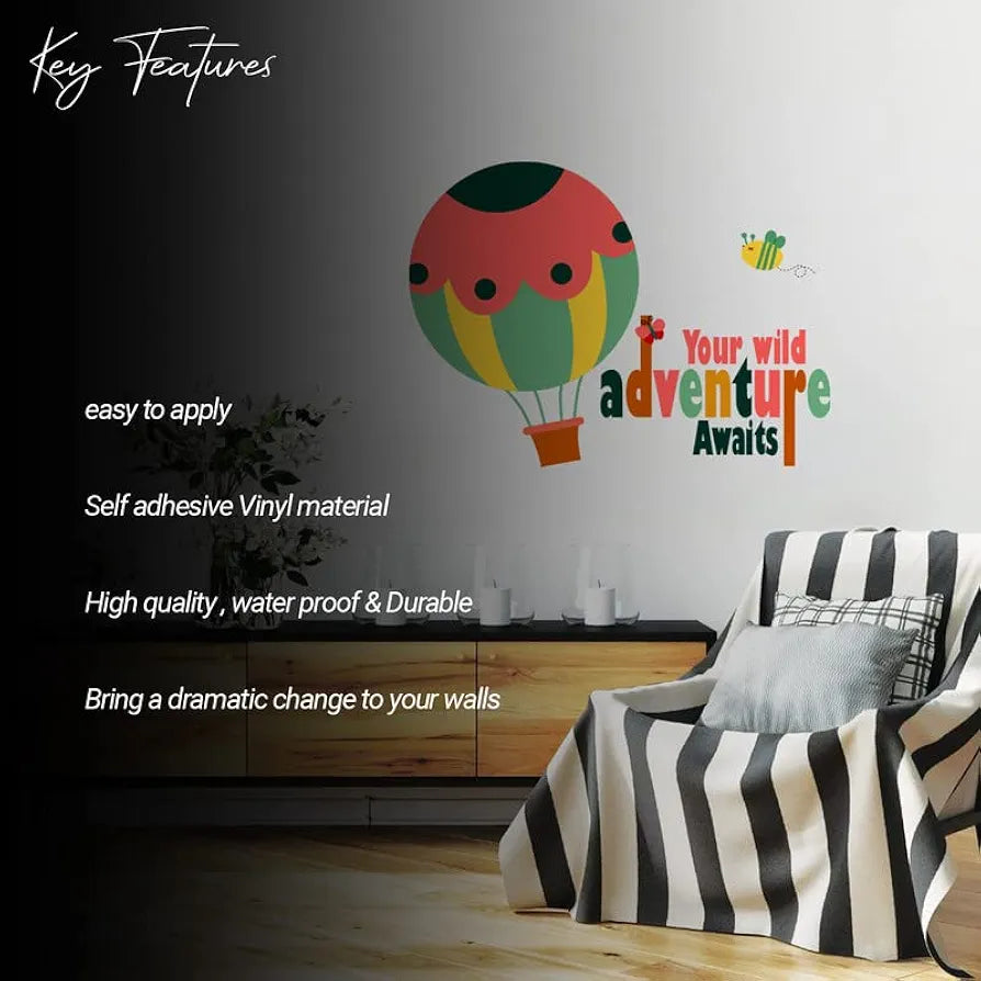 Kotart Hot Baloon Printed Wall Stickers PVC Vinyl HD Printed Wall Decals