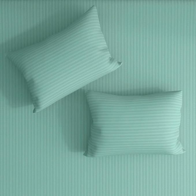 Wakefit Bedsheet for King Size Bedsheet King Size Bed Cotton 2 Pillow Covers Elastic Fitted Sheet Aquifer Colour