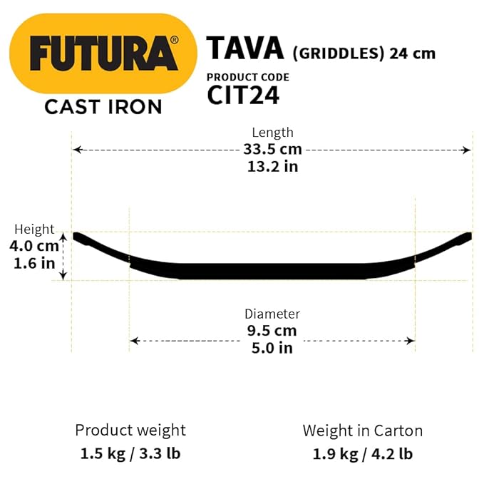 Hawkins Futura 24 cm Cast Iron Tava