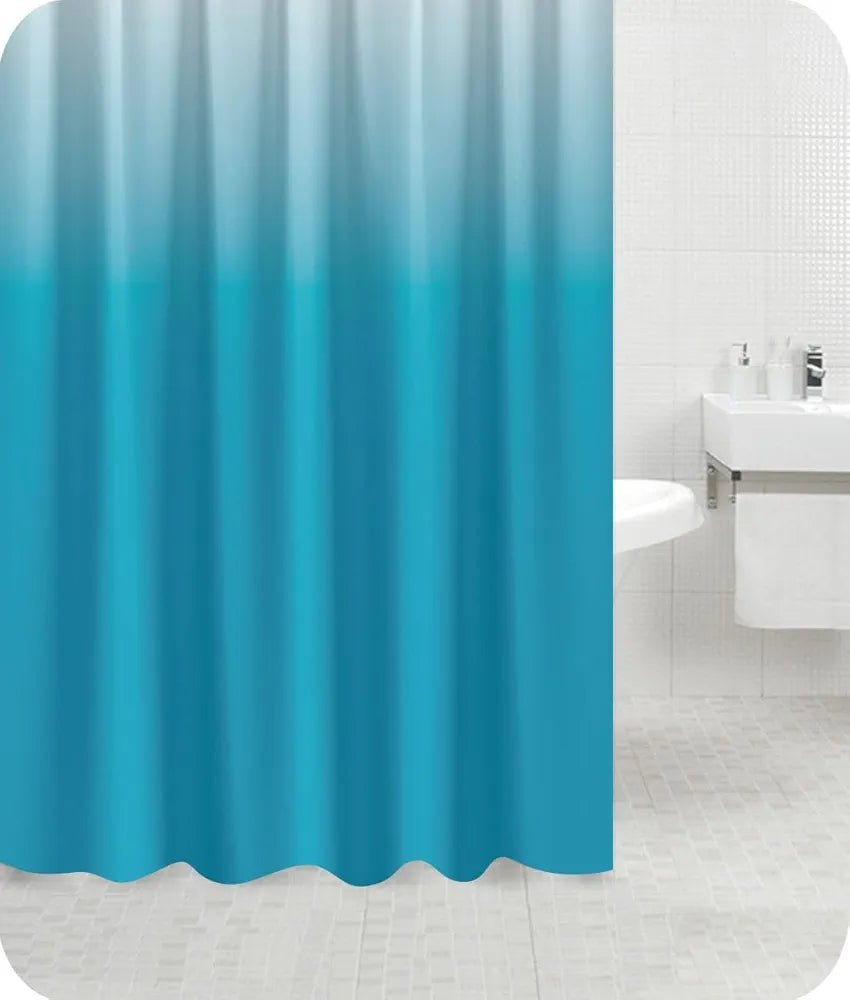 Homethreads Embrace Luxury with Our 6-Feet Long Premium Peva Shower Curtain with 12 Hooks for a Lavish Bathroom Ambiance Stylish Splendid and Perfectly Sized Blue Colour