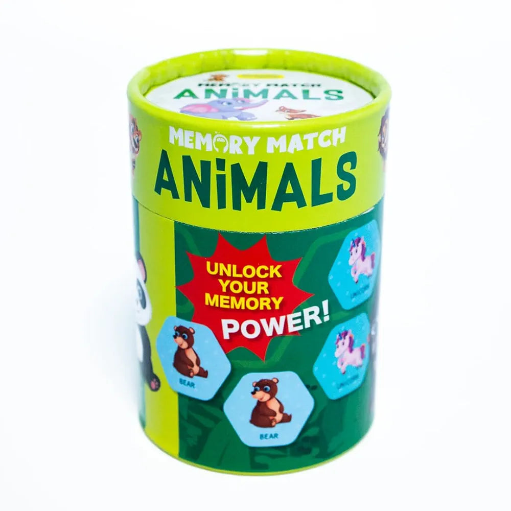 THE BOOK TREE Memory Match Game: Animals – 24 Durable Cards, 12 Fun Animal Pairs, Brain-Boosting Educational Game for Kids, Toddlers, and Families