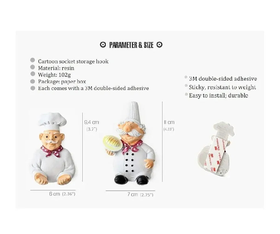 Zart Cook Fat Chef Mobile Power Plug Hook