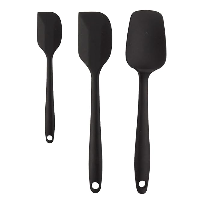 Frenchware Set of 3, Silicone Spatulas | Non-stick Spatula for Cooking, Baking & Mixing | Dishwasher Safe