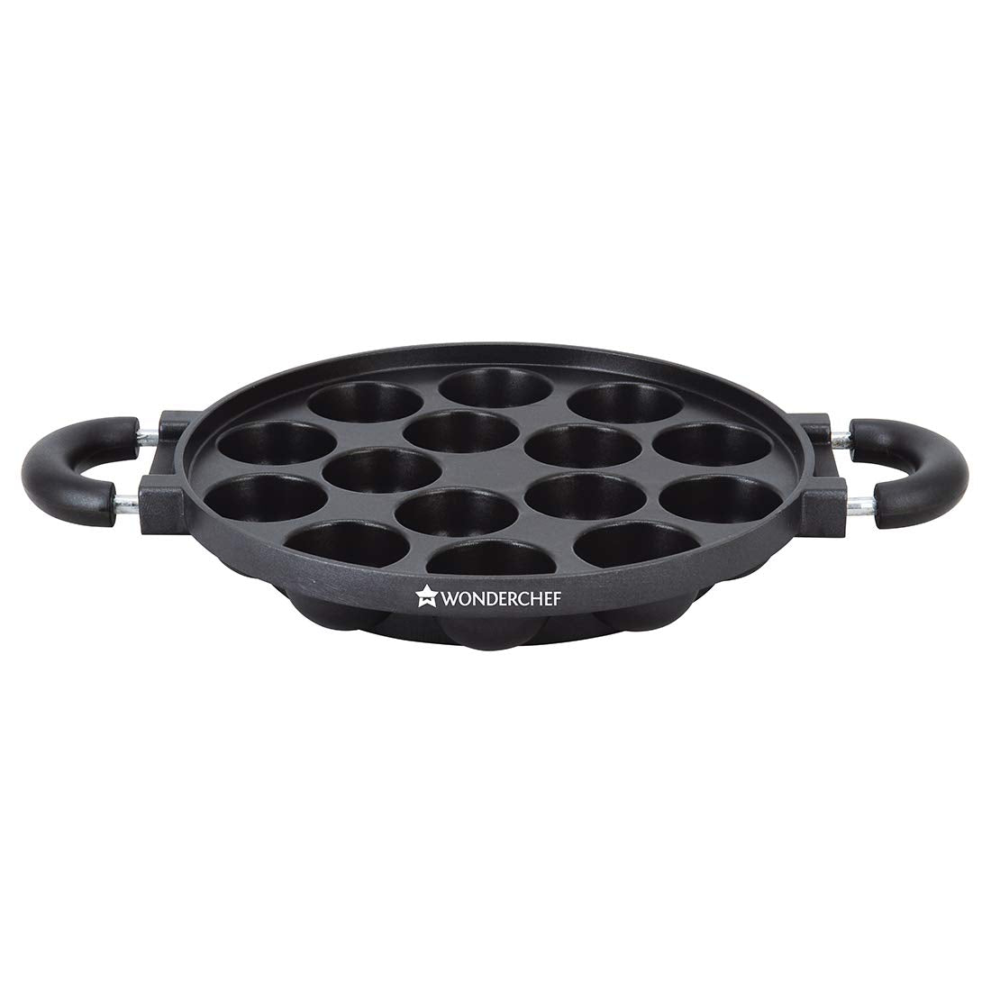 Wonderchef Non Stick Paniyarakkal Ceramic Pan, Paniyaram Pan 23 Cm | 15 Cativies