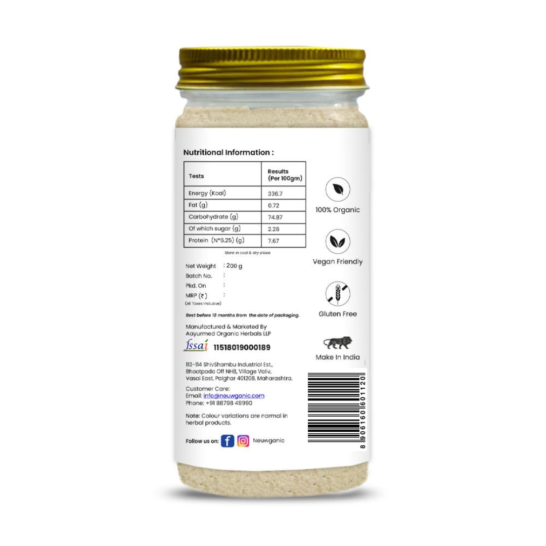 Neuwganic Organic Shatavari Powder - 200 Grams