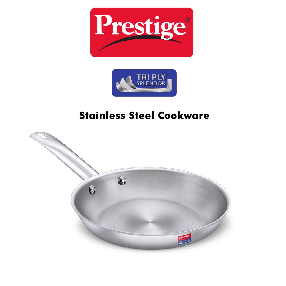 Prestige Triply Spledor Fry Pan Without Lid 220 Mm | 1.2 Litre