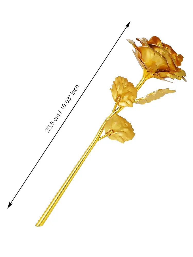 Golden Rose Flower Showpiece
