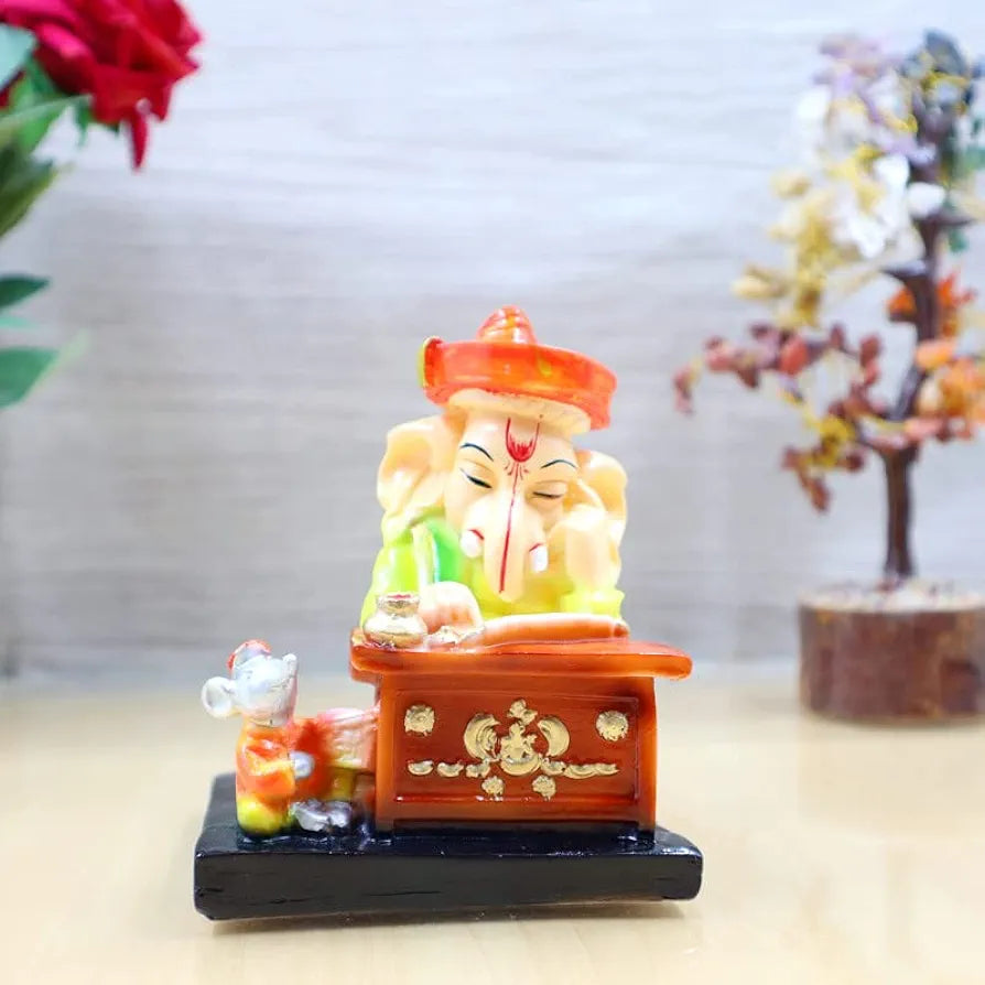 Jaipur Ace Lord Ganesh Ji Reading Ramayan Beautiful Vinayak Ji Munshi Statue