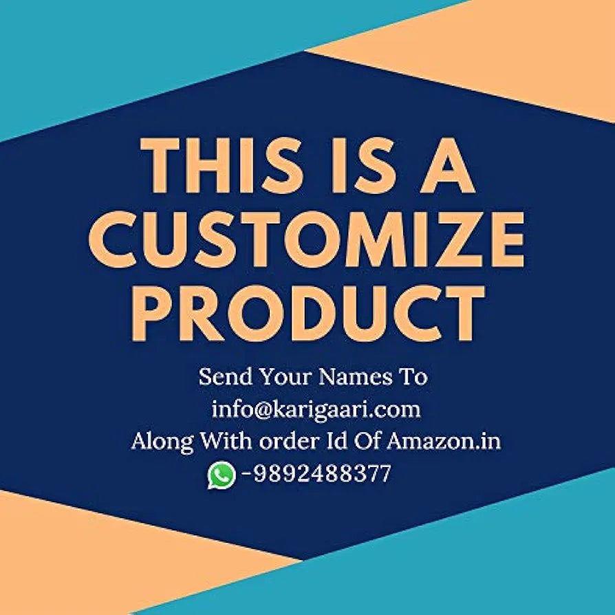 Karigaari India Customized Wooden Family Name Plate for Home Entrance