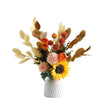Ceramic Vase And Hand Made Artificial Flowers Bouquet Vase1 Orange