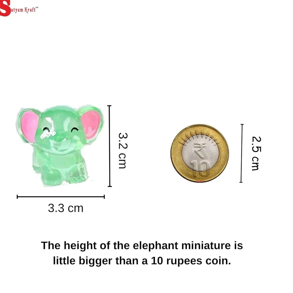 Satyam Kraft Resin 1 Set Elephant Miniature Figurines