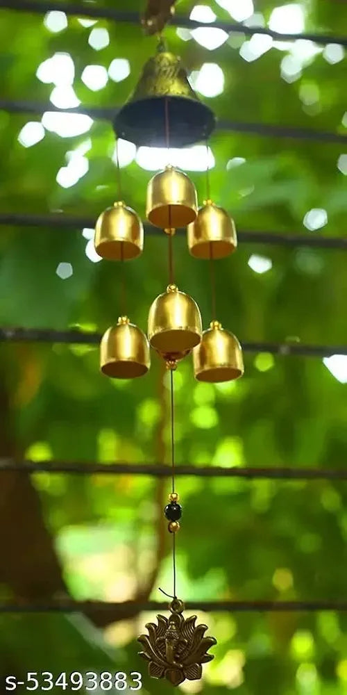 Click Metal and Wooden Dragon 6 Bell Wind Chime