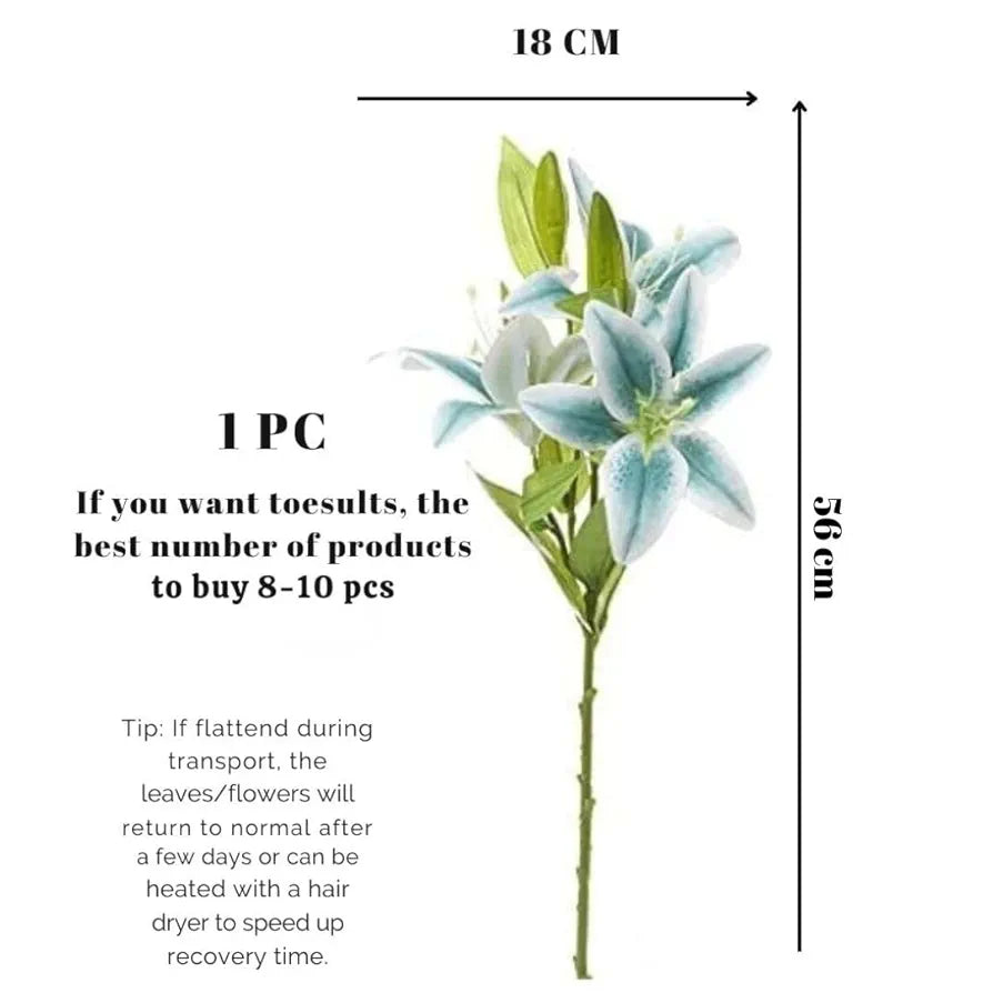 Lily Artificial Foam Flowers Sticks White