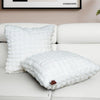 Homadorn Luxury Plush Fur Reversible Cushion Cover Ultra Soft & Cozy White