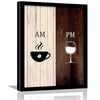 Kotart Engineered Wood AM-PM  Cooking Quotes Kitchen Wall Posters With Frame