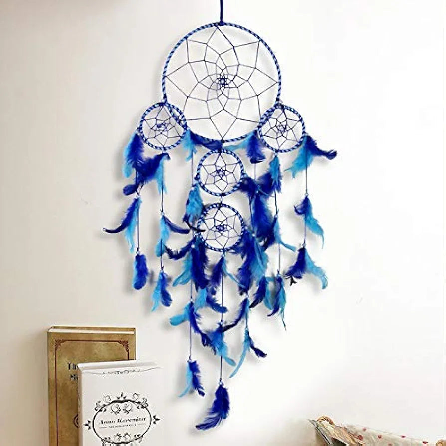 Dream Catcher Traditional Indian Dreamcatcher Wall Art Big Blue